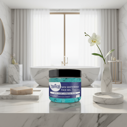 Trovieza Skin Whitening & Brightening Face Gel for Hydrated natural Glow, with Vitamin C, B5 & Hyaluronic, Non sticky, for all skin type, 100gm